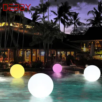 דבי מודרני הכדור צף נוף המנורה יצירתי בחוץ בריכה אור LED שלט רחוק IP65 עמיד למים עבור מלון גן
