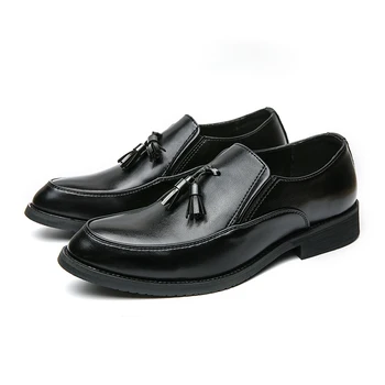 Mens נעלי נעלי עור שחור חום קלאסי נעלי שמלת החתונה המשרד אנשי עסקים רשמית נעליים