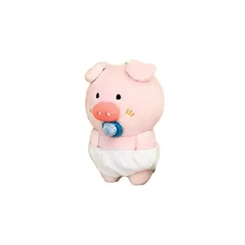 פיגי מחזיק מפתחות חמוד קטיפה המוצץ חזיר תלוי קישוט, פרווה של חיות בובת מחזיק מפתחות עם תליון מושלם תרמיל אביזר בובה