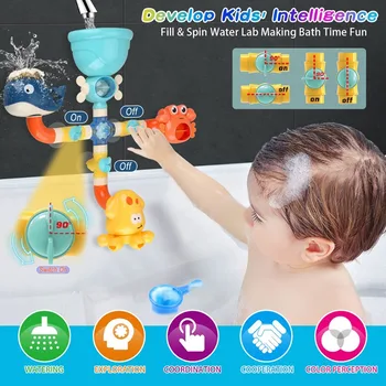 בייבי צעצועי אמבטיה אמבטיה DIY צינורות צינורות זמן אמבטיה במים המשחק תרסיס שחייה, אמבטיה, צעצועים לפעוטות, ילדים מתנות ליום הולדת מתנה