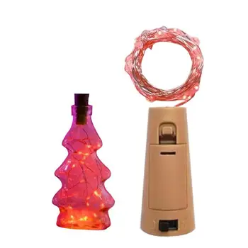 פקק בקבוק אורות 6.5 מטרים המופעלת על סוללה הפיה מיני חוטי נחושת הפקק מיני אורות מחרוזת אור DIY חתונה חג המולד