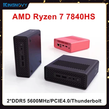 Mini PC Gamer D8 AMD Ryzen 7 7840HS 2*DDR5 5600MHz PCIE4.0 USB4.0 Thunderbolt4 Windows 11 נייד משחקים מיני מחשב WiFi6