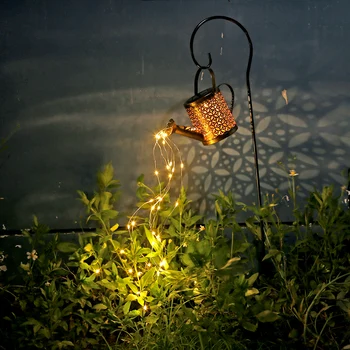 אנרגית שמש אורות גן חיצוני עמיד למים חלול החוצה קומקום אמנות נוף מנורת רחוב חיצונית, תאורה