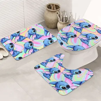אנימה אופנה האמבטיה שטיח מחצלות להגדיר קליטת מים ו-anti slip שטיח הרצפה 3Piece נגד החלקה רפידות שטיחון לאמבטיה + Contour