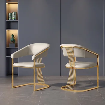 יוקרה עיצוב רך לופט סלון כסאות משענת חדר האוכל זהב נורדי הכיסא המודרני בר פנאי Sedie ריהוט הבית