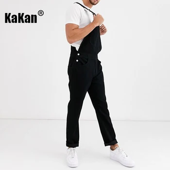 Kakan - האירופי והאמריקאי חדש רצועת המכנסיים, רצועה ג ' ינס כחול, שחור גברים סרבל מכנסיים K74-0057