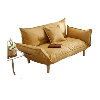 להמרה פוטון ספה עם 2 כריות, הכיסא ספת מיטה מתכווננת משענת יד ועם רגליים עץ ספה שטח קטן