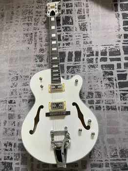 F חור לבן גיטרה חשמלית, מעטפת משובץ סקייט אצבעות, high-end הטנדר הנמכר ביותר הגיטרה