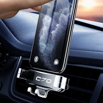 המכונית טלפון נייד בעל אוורור Mounts לעמוד GPS הכבידה ניווט סוגר על וולוו C70 אביזרים