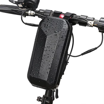 עמיד למים קורקינט חשמלי אופניים הערלה עור לפני הכידון תיק מעטפת קשה קיבולת גדולה הרכיבה על אופניים חשמליים מחזיקי התיקים