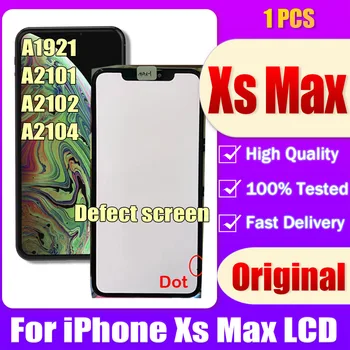 מקורי פגם עבור iPhone XS מקס Lcd A1921 A2101 A2102 A2104 תצוגה מסך מגע דיגיטלית הרכבה עבור iPhone XS מקס תצוגה