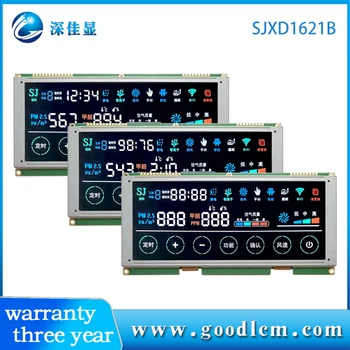 מותאם אישית מגזר 1621 תצוגת LCD מחיר זול BTN שלילי 5v קטע מציג מסך lcd 7 מונוכרום קטע תצוגת lcd