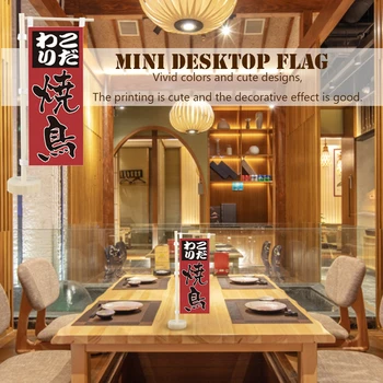 סושי יפני הרוח שלט פרסום הביצוע בסדר מיני סושי עיצוב שולחן הדגל עץ על השולחן/מסעדה בר/עיטור הדגל