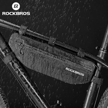 ROCKBROS רכיבה על אופניים שקיות העליון צינור קדמי מסגרת שקית עמיד למים MTB הכביש משולש Pannier לכלוך עמיד אופניים אביזרים שקיות