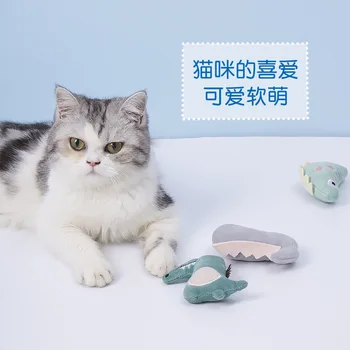 צעצועים לחיות מחמד החתול מנטה בפלאש צעצוע חמוד מפלצת קטנה כיף חתול האל כלי דינוזאור דגים בובות עם החתול מנטה