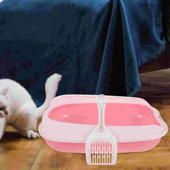 החתול בארגז החול סלי פלסטיק סוג פתוח, שירותים למשק הבית חול שולחן חתול המחמד מחבת סיר סיר לילה נסיעות