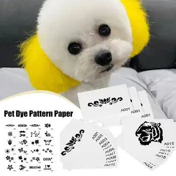 24Pcs ריבה נייר כלב ייחודי צבע נייר משתמש ידידותי לחיות מחמד צבע כרטיס אוניברסלי מחמד צבע נייר סטנסיל מחמד צביעה מקל ציור כרטיס
