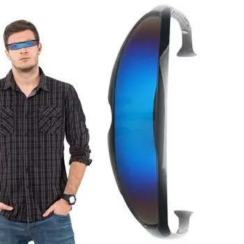 עתידני משקפי שמש עתידני ציקלופ מגן משקפי שמש פאנק סגנון Cosplay משקפיים עבור גברים, נשים, גודל אחד