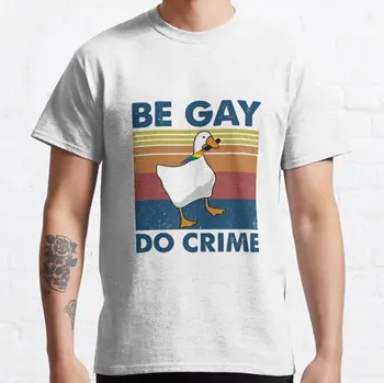 גברים חולצות טריקו להיות הומו לעשות פשע אווז גאווה להט 