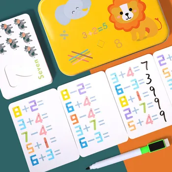 ילדים לחשב כרטיס מתמטיקה צעצועים דיגיטליים הארה הארה חשבון לספור המשחק בגיל הרך מוקדם חינוך תינוק צעצוע