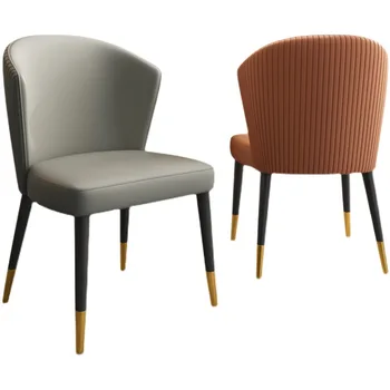 אור יוקרה האוכל כיסא מעץ מלא מודרני הכיסא טבלה פשוטה עור פנאי מעצב Sillas פארא Comedor ריהוט הבית