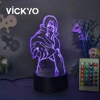 VICKYO אור LED לילה קריקטורה אווירה אורות 3D Touch לילה אור עיצוב חדר השינה מנורת שולחן הסלון קישוט הבית