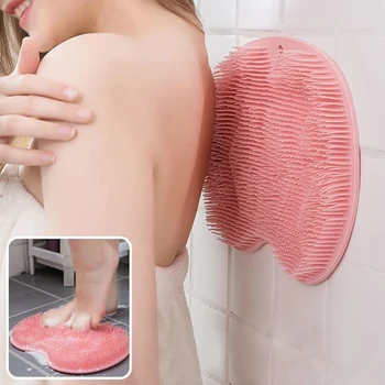 פילינג, עיסוי מקלחת מברשת לשירותים נגד החלקה מחצלת סיליקון רגל מברשת עצלנים הקסם של כלי שפשוף אמבט רחצה כלים
