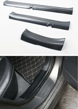 4pcs/lot מדבקות רכב ABS סיבי פחמן תבואה הדלת אדן דוושת שפשוף צלחת 2011-2016 יונדאי Veloster Hatchback