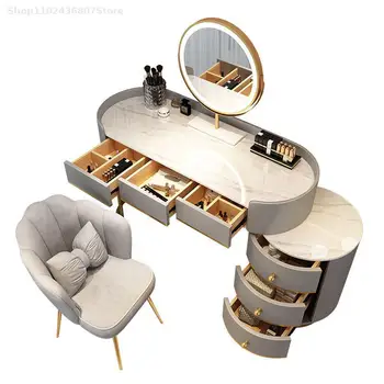 חדר השינה סטים יהירות שולחן איפור עם מראת איפור, שידה גדולים עם שטח אחסון האיפור שולחן 80/100/120 ס 