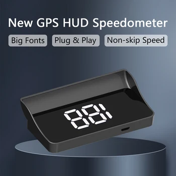 החדש השמשה מהירות GPS מקרן האד על כל מכוניות מהירות 2-צבע Plug and Play גופן גדול אלקטרוניקה לרכב אביזרים