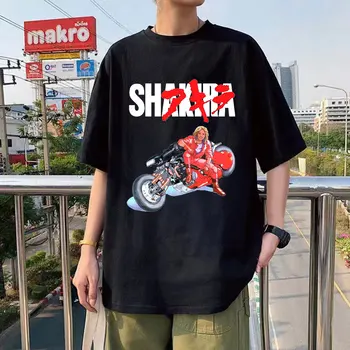 שאקירה חולצה אקירה Shotaro קניידה אופנוע יפן אנימה חולצות Tokoyo הקיץ היפ הופ אופנת רחוב חולצת טריקו גברים, נשים, לכל היותר