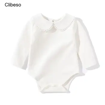 2023 Clibeso התינוק הנולד בנות סתיו Rompers ילדים רגיל כותנה לבן Bodysuits ילדים באיכות גבוהה Loungewear הבחורה היחידה של