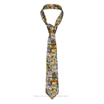 סלבדור דאלי הדפסה קשרים מזדמנים יוניסקס צוואר עניבה ללבוש יומיומי לצמצם פסים צווארון סלים
