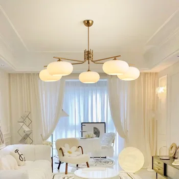 צרפתי משובח ברזל אמנות תליון אור שמנת טרייה בסלון בסגנון תליון אור נורדי מסעדה אור השינה אור
