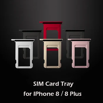 כרטיס ה SIM-מגש עבור IPhone 8 8 פלוס 8P 8+ X ננו סים מגש כרטיס ה-Sim מגש מחזיק ה Sim-מתאם כרטיס ה Sim-חריץ כסף זהב אדום בלייק