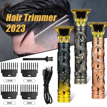 2023 חדש בציר T9 חשמלי אלחוטי שיער מכונת חיתוך שיער מקצועי ספר גוזם לגברים קליפר גילוח הזקן המצית