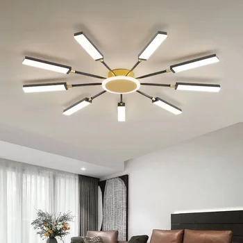 הנורדית בסגנון מינימליסטי אור תקרת LED בסלון הול מודרני מינימליסטי designerhousehold השינה מחקר תאורה fixtu