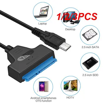 1/2/3PCS ל-USB 3.0 2.0 כבל עד 6 Gbps עבור דיסק קשיח חיצוני 2.5 אינץ ' כונן קשיח 22 Pin Sata III כבל