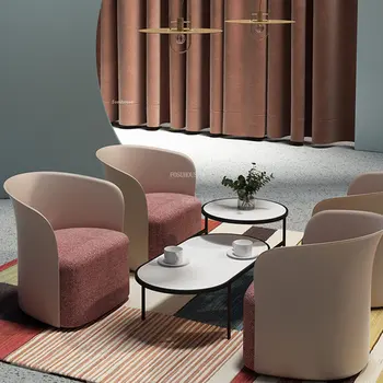 נורדי בד סלון כסאות משק מודרני רהיטים פשוטים הפנאי כוללים מרפסת משענת הספה והכורסא ההגירה יחיד ספה כסא