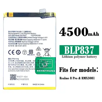 BLP837 100% Orginal באיכות גבוהה סוללה עבור OPPO Realme 8 Pro טלפון נייד קיבולת גדולה 4500mAh Li-ion סוללות