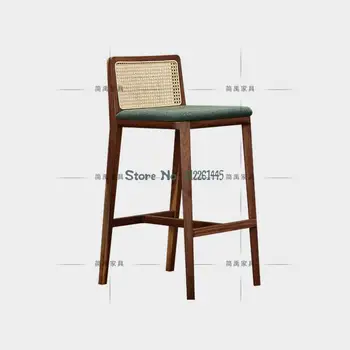 סיני חדש בר הכיסא של ימי הביניים עץ מלא כיסא גבוה ביתיים קש בר כיסא בר דלפק קבלה כסא בר עץ מלא כיסא בר