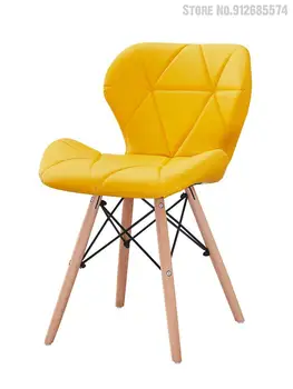 נורדי אוכל עץ מלא על כיסא המחשב הביתי כיסא פשוט המודרנית פרפר כיסא איפור הכיסא משענת הכיסא בד הכיסא