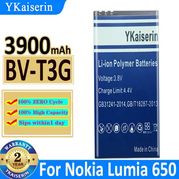 YKaiserin BV-T3G הסוללה של הטלפון עבור Microsoft Nokia Lumia 650 RM-1154 BVT3G 3900mAh סוללה בקיבולת גבוהה