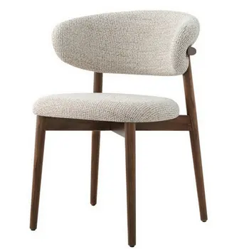 אוכל עץ מלא על הכסא נורדי מעצב כסאות שולחן אוכל מודרני מינימליסטי קפה משענת פנאי הכיסא מצעים כרית