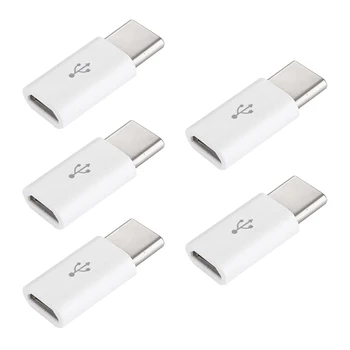 5pcs מיני סוג C מתאם מיקרו USB נקבה מסוג C זכר מתאם טלפון Micro USB-C Type-C USB 3.1 נתוני טעינה