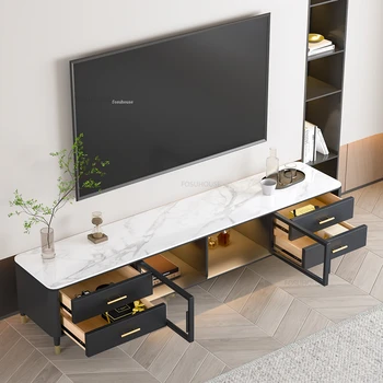 אור יוקרה טלוויזיה ניצב שולחן קפה עגול להגדיר דירה קטנה מודרני פשוט בסלון טלוויזיה ארון הביתה הרצפה רהיטים