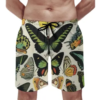 קיץ מכנסי גלישה משובח פרפרים Darkacademia ספורט כושר פרפר קצרים חוף אופנה בגד ים נוח.