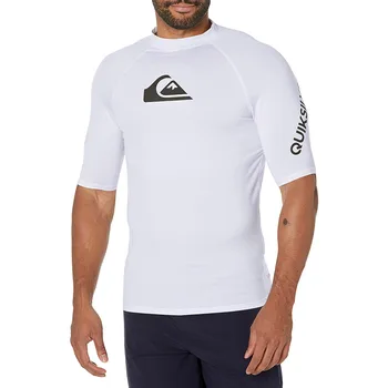 2023 גברים הפריחה של השומר חולצה חוף גלישה שחייה טייץ, חולצות UV הגנה מפני שמש הקיץ שרוול קצר בסיסי Skinsuit בגדי ים