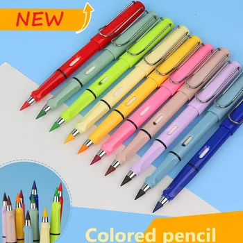 צבע העיפרון ללא הגבלה כותב לא דיו חידוש נצחי עט אמנות סקיצה צבע ציור כלי ילד מתנה ציוד לבית הספר מכשירי כתיבה