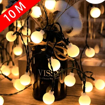 10M 80 Led אורות פיות 2023 חיצונית/מקורה רחוב גרלנד חג המולד/שנה החדשה חג המולד לויה אורות LED מחרוזת לקישוט הבית